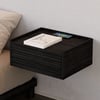 Floating Wooden Nightstand with Light & Charging Station Set of 2