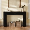 47" Solid Wood Black Fluted Console Table