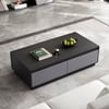 Fero Mid Century 1200 mm Gray Rectangular Coffee Table with 4 Drawers