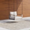 Tevara Outdoor Teak & Aluminium 1-Seater Swing Sofa in Sand
