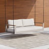 Tevara Outdoor Aluminum 2-Seater Hanging Swing Chair in Sand