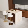 Modern 130 cm Wood Kitchen Island with Storage, Walnut