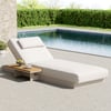 Tevara Outdoor Teak & Aluminium Adjustable Lounge Chaise in Sand