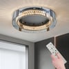 Orlova Crystal Dimmable Ceiling Lights 3 Modes LED Flush Mount Light with Remote Control