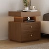 Krila Floating 3-Drawer LED Smart Bedside Table with Light