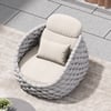Outdoor-Stuhl Cocaro aus geflochtenem Seil, drehbar, mit Drehgestell