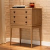 Tanic Mid Century Modern Chest Cabinet with Storage 3 Drawers of Ash Wood