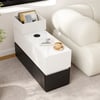 Modern 889 mm Narrow Sintered Stone End Table with USB & Storage