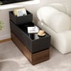 Modern 889 mm Narrow Sintered Stone End Table with USB & Storage