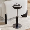 230mm Round Black Mid Century Drink Table