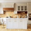 72" Modern Style Laminate Kitchen Islands with Multi-Storage White