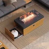 Tevara 120 cm Smokeless Metal Propane Fire Pit Table with Lid Cover for Outdoor Patio