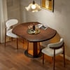920 mm-1200 mm Solid Wood Extendable Dining Table with Light