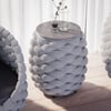 Outdoor geflochtener Beistelltisch Cocaro mit Stauraum, wasserdichtem Seil und Schieferplatte