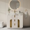 36" Artis Freestanding Bathroom Vanity Single Sink Vanity Cabinet Sintered Stone Top