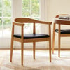 Acurv Walnut PU Leather Upholstery Dining Chair with Wooden Legs, 1 Piece