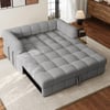 66" Full 2-Seater Boucle Convertible Sleeper Sofa
