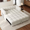 66" Full 2-Seater Boucle Convertible Sleeper Sofa