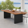 Grida Outdoor Teak & Aluminium Rectangular Dining Table, Seats 8 (2388 mm)