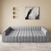 119" 6-Piece Velvet Channel Tufted Upholstered Modular Sectional Sofa