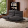 2-Piece Yarn-Dyed Fabric and Faux Leather Reclining Sectional Sofa
