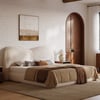 Modern King Size Chenille Upholstered Bed