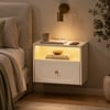 Krila Floating Smart LED Nightstand with Charging Station and Storage