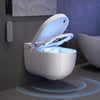 Toilette à bidet intelligente murale automatique avec stérilisation UV et double chasse d'eau