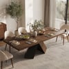 Farmhouse 79"–94" Extendable Rectangular Walnut Dining Table, Seats 6–8