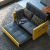 Canapé-lit 2 places en lin, transformable en fauteuil