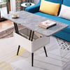 Modern 55 - 110 cm Gray Lift-Top Extendable Coffee Table with Storage