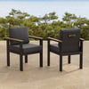 Tevara Outdoor Teak & Aluminium Dining Chairs in Grey, Set of 2