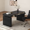 Aura 160 cm Black Fluted Electric Adjustable Standing Desk