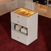 Tocador de joyas Selvo Walk-In Closet Island con tapa de cristal y luz
