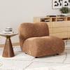 17" Performance Boucle Upholstered Curved Slipper Accent Chair