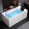 59" Whirlpool Bathtub with 7 Massage Jets, 8 Air Jets & Thermostatic Control