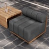 Resaro Teak Outdoor Drehstuhl Dunkelgrau