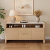 Arvona 63" Sintered Stone Sideboard with Open Storage & Adjustable Shelves