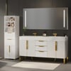 Aro 150cm Double Bathroom Vanity & 149cm Bathroom Storage Cabinet Set