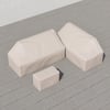 Fundas para muebles de patio Slatera Outdoor 600D de lona resistente impermeables en color marfil