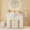 90 cm Artis Freestanding Bathroom Vanity Single Sink Vanity Cabinet Sintered Stone Top