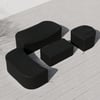 Cubiertas para conjunto de muebles de patio exterior impermeables de lona resistente 600D en negro