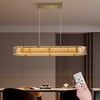 Lineare Kristall-Kücheninsel-Leuchte mit Fernbedienung, 3-CCT dimmbare LED
