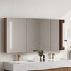 59" LED Bathroom Medicine Cabinet with Anti-Fog, Dimmable Tri-Color Lighting