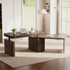 Aura 63" Smoked Brown 360-Degree Rotating Desk Electric Adjustable Standing Desk