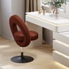 Modern Rust Boucle Adjustable Vanity Stool with Back