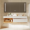 150cm Floating Bathroom Vanity & LED Mirror Cabinet Set