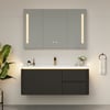 Modern 47.2" Floating Bathroom Vanity with Sink, Soft LED, Ample Storage