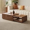33"-55" Extendable Walnut Coffee Table with Storage