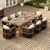Wevara 9-Piece Outdoor Rope Weave Dining Set with 8 Chairs